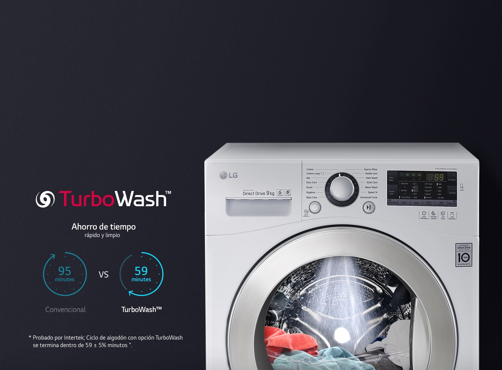 lavado rápido y limpio con TurboWash™ de LG